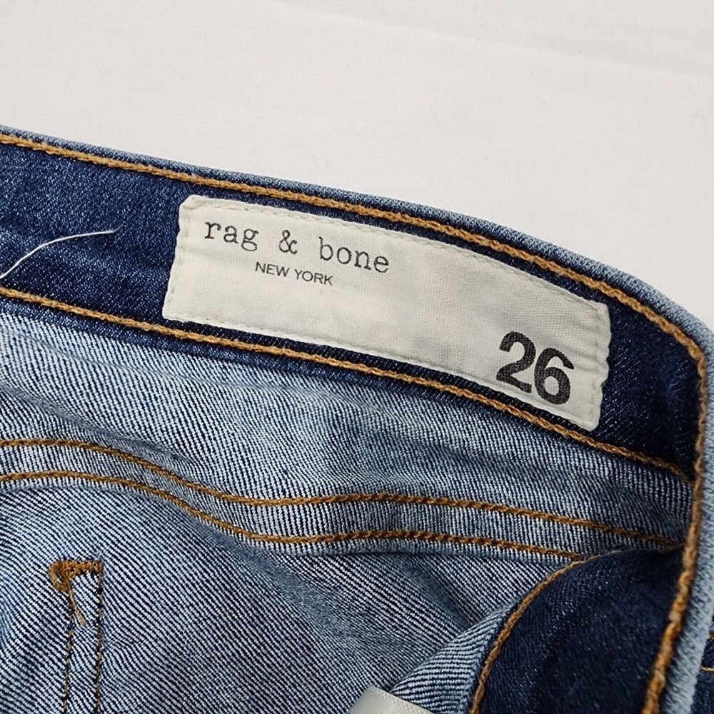 Rag & Bone Women's Blue Denim ANKLE SKINNY Jeans Size 26 - Picture 6 of 12